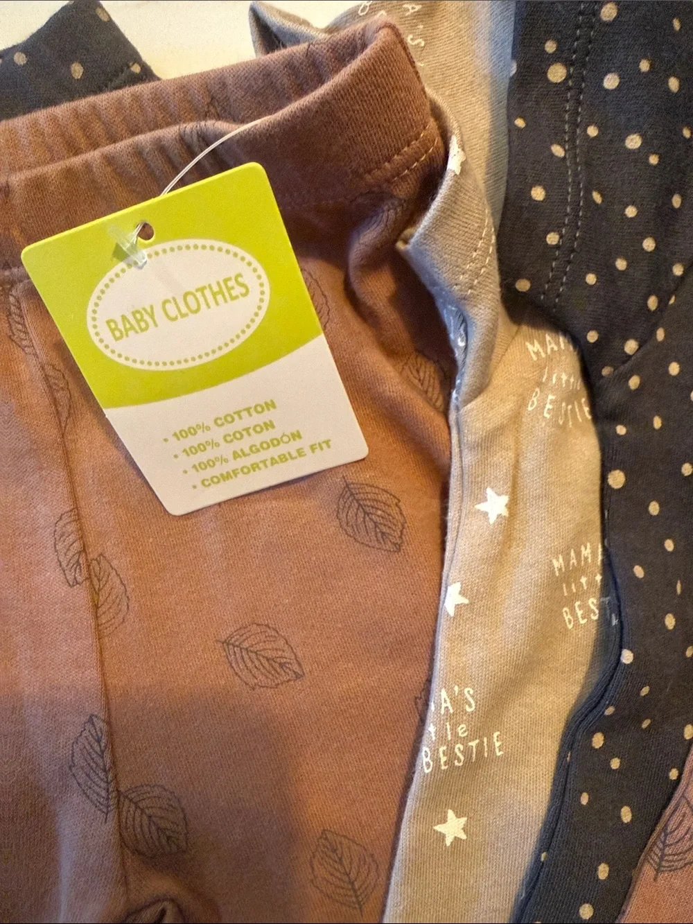 NWT: 3 Brown and Navy Baby Matching Sets